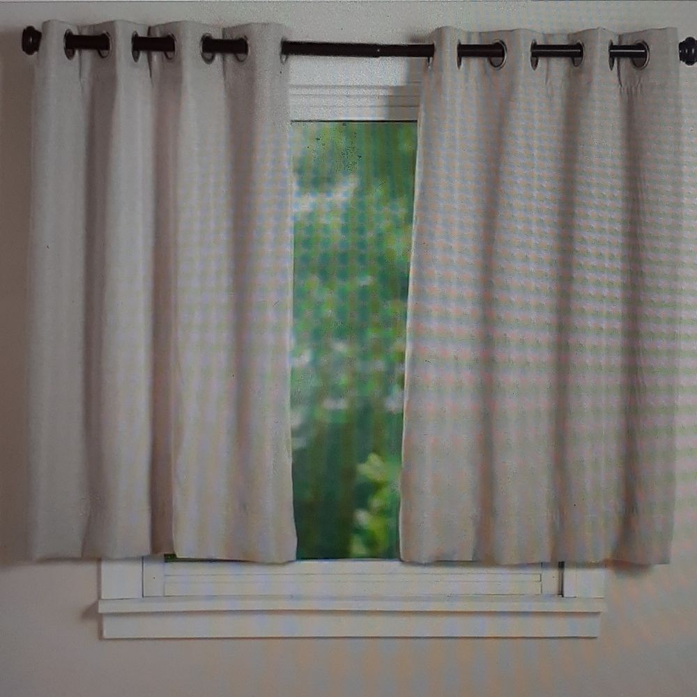 New P&H Madison Double Blackout Grommet Curtain Pair Driftwood Size 40"W × 54"L
